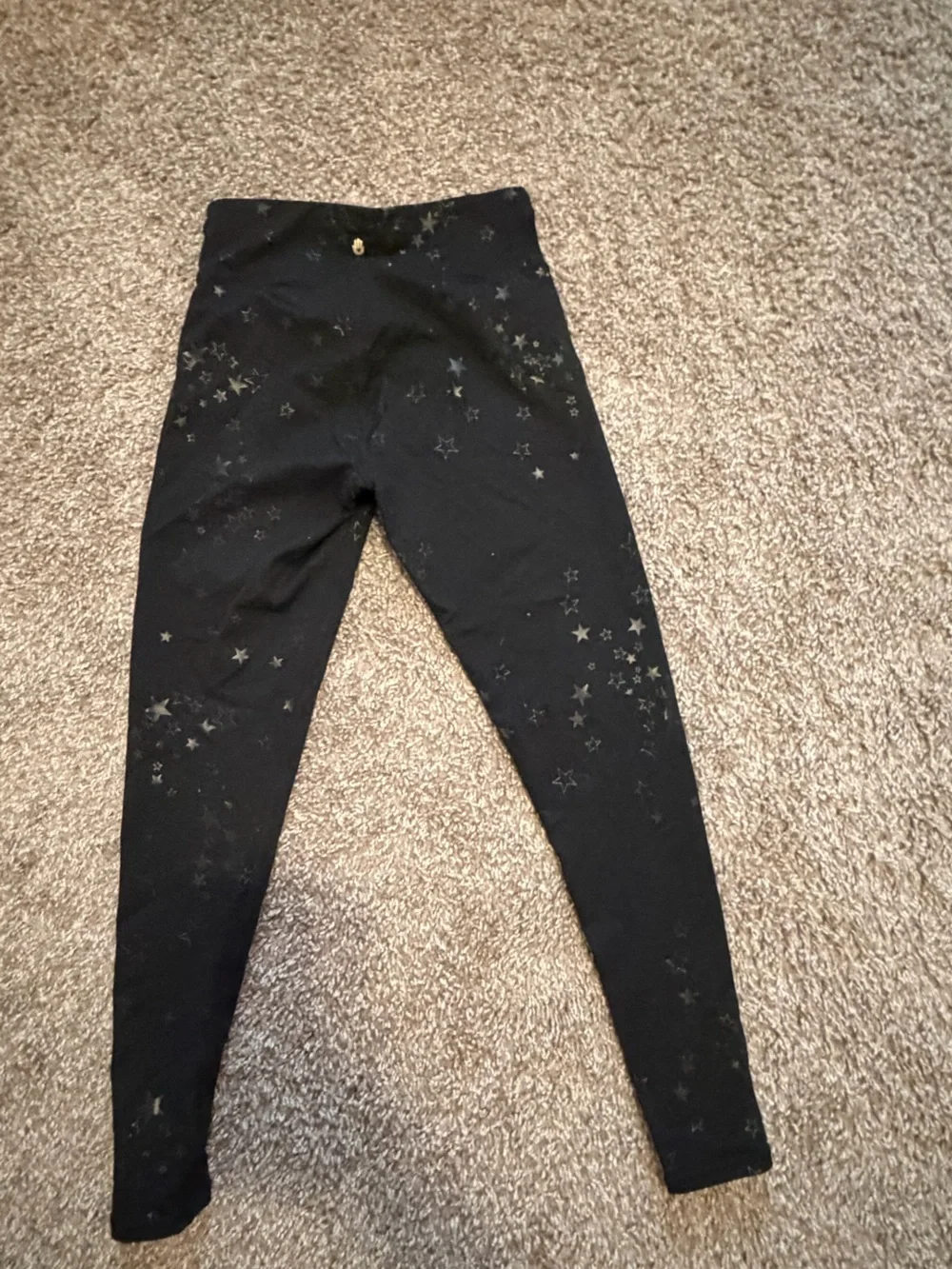 Spiritual Gangster girls black star print active leggings size 10